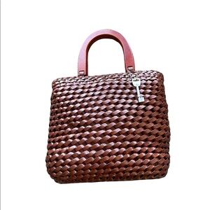 Vintage Fossil Woven Braided Bag